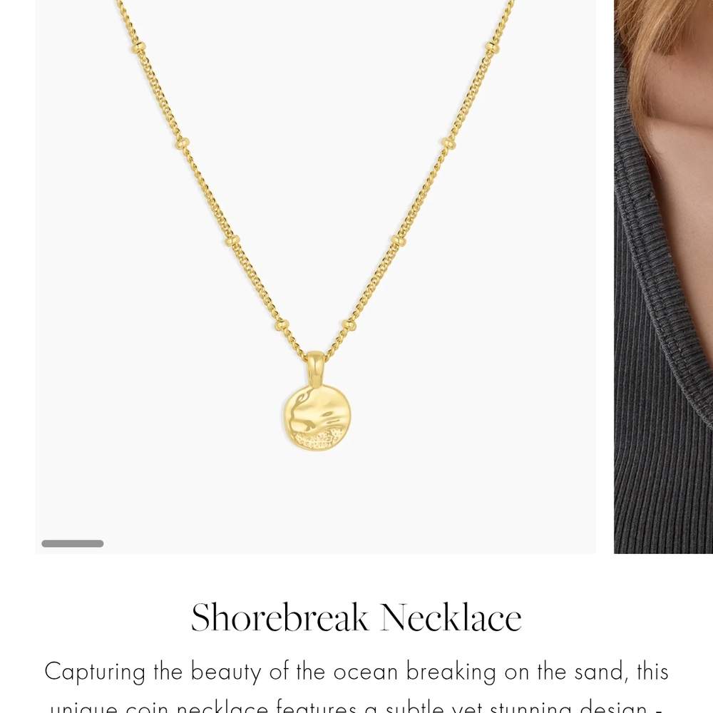Shorebreak Coin Pendant Necklace - Gold